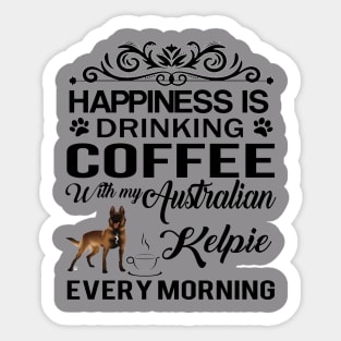 Coffee with Australian Kelpie Sticker